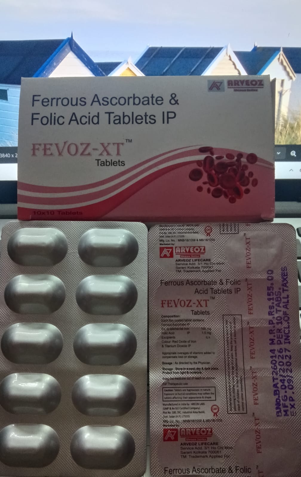 Fevoz-XT Ferrous Ascorbate & Folic Acid Tablets