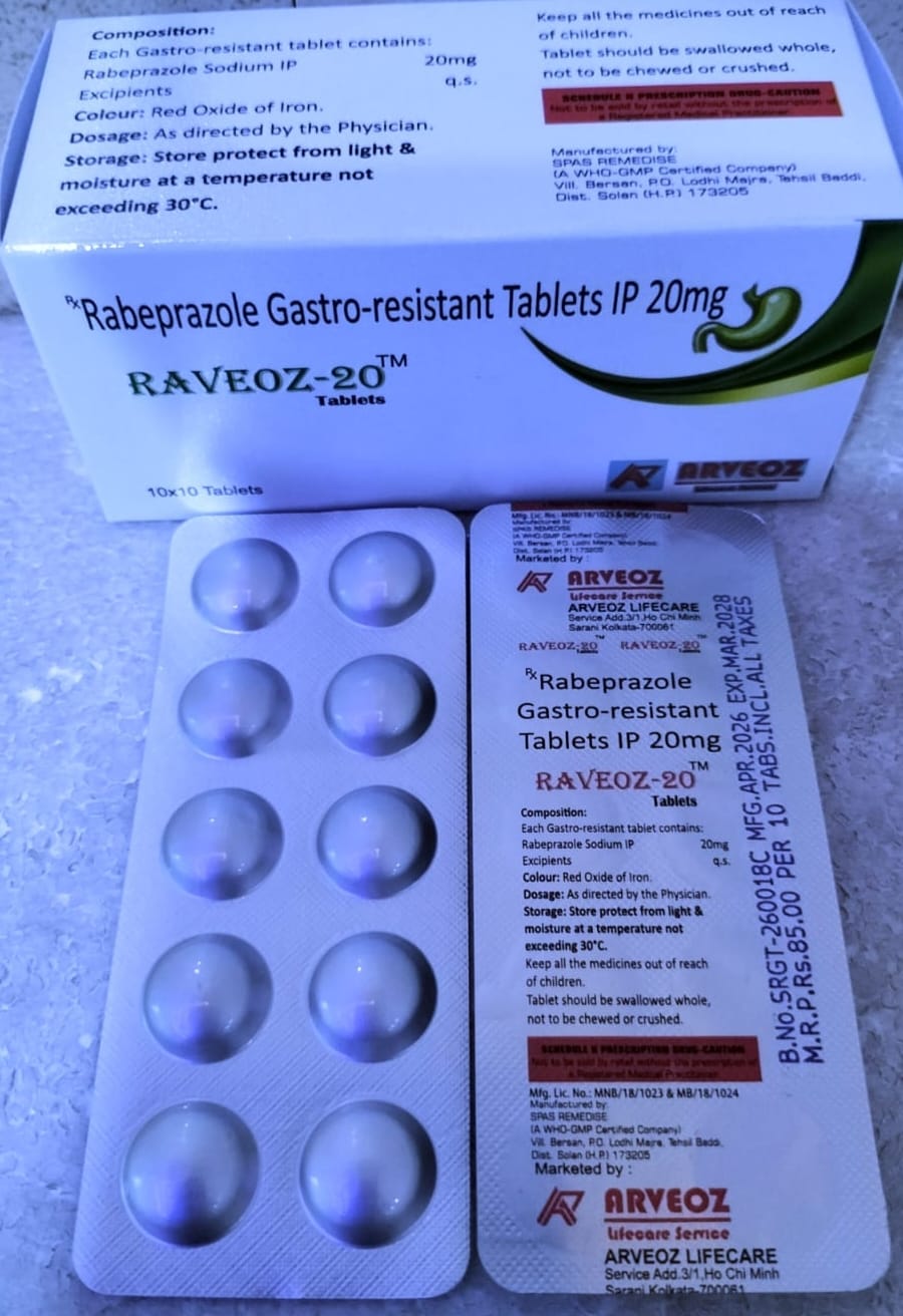 Raveoz-20 Rabeprazole Gastro-resistant Tablets