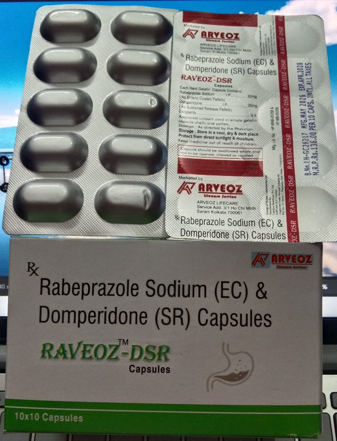 Raveoz-DSR Rabeprazole & Domperidone Capsules